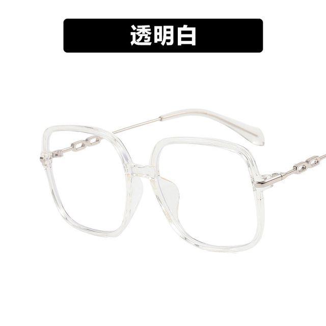 Blocking Frame Round Blue Eyeglasses Light