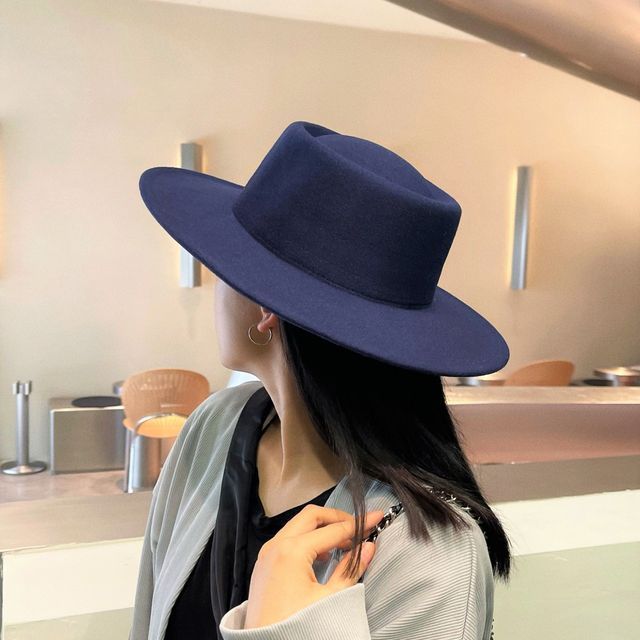 Brim Plain Hat Wide