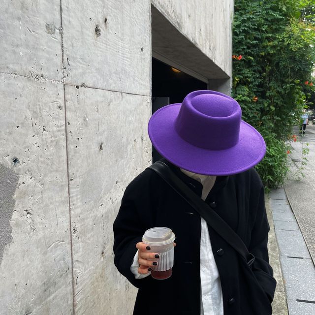 Brim Plain Hat Wide