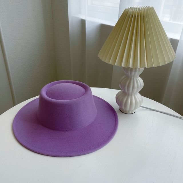 Brim Plain Hat Wide