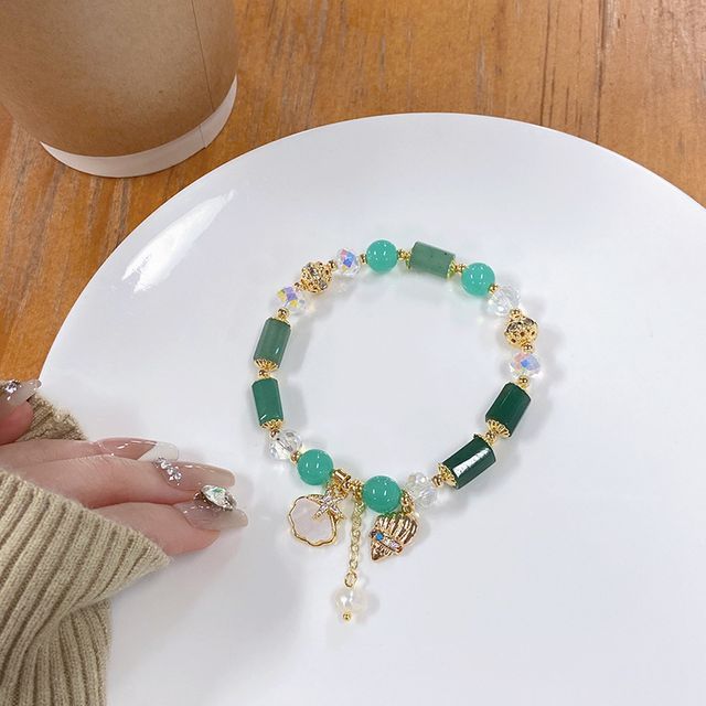 Star Charm Faux Crystal Bracelet