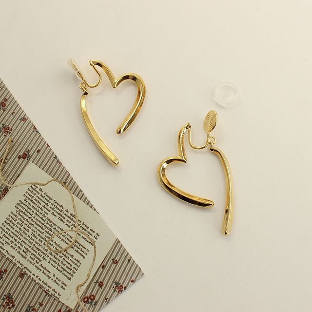 Earring Heart Alloy Cuff