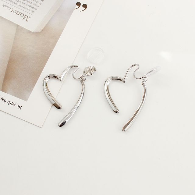 Earring Heart Alloy Cuff