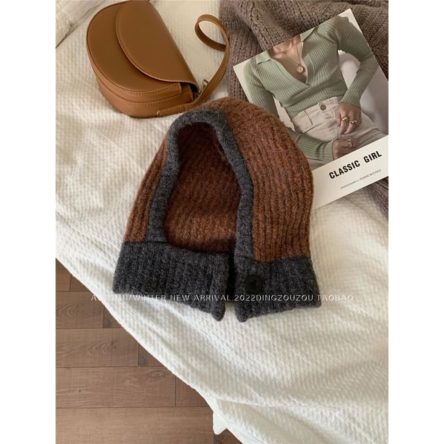 Balaclava Trim Knit Contrast