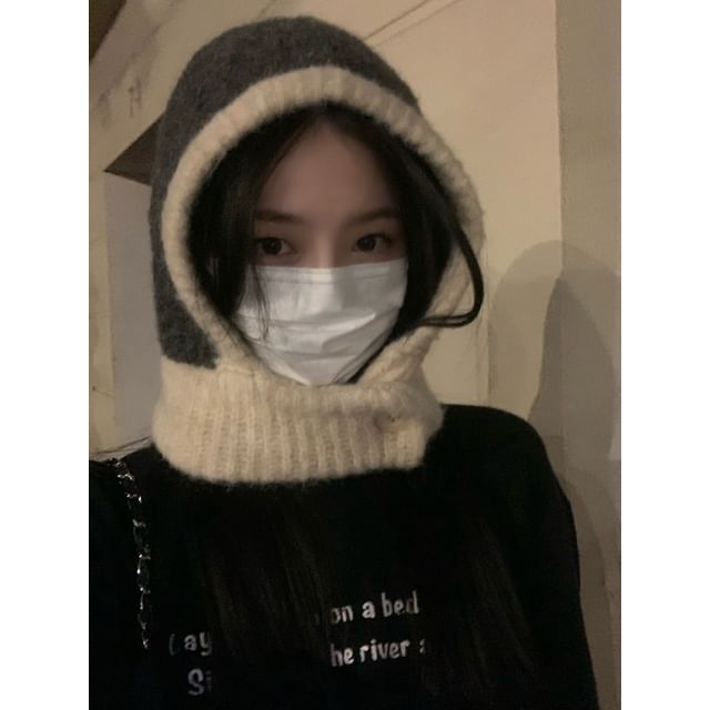 Balaclava Trim Knit Contrast