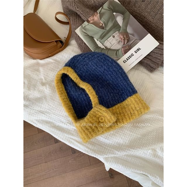 Balaclava Trim Knit Contrast