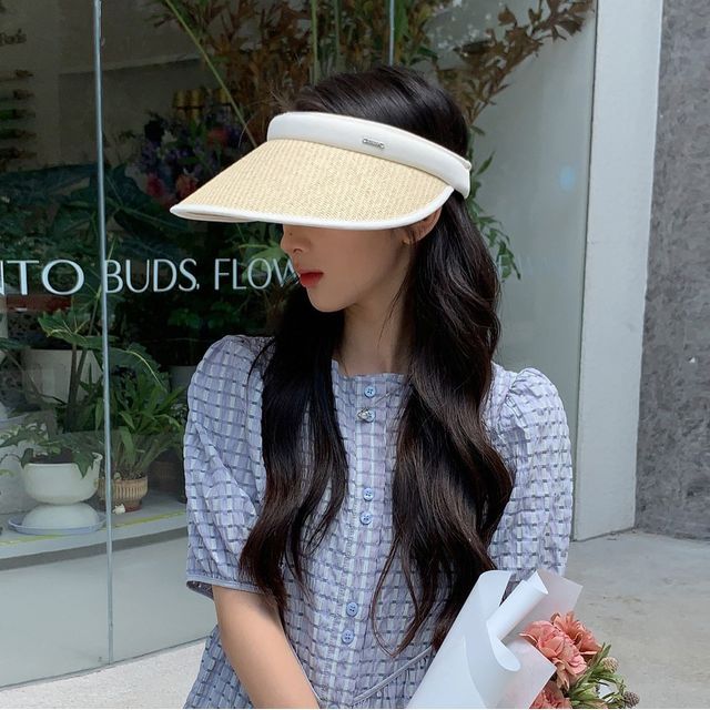 Contrast Visor Trim Sun Straw