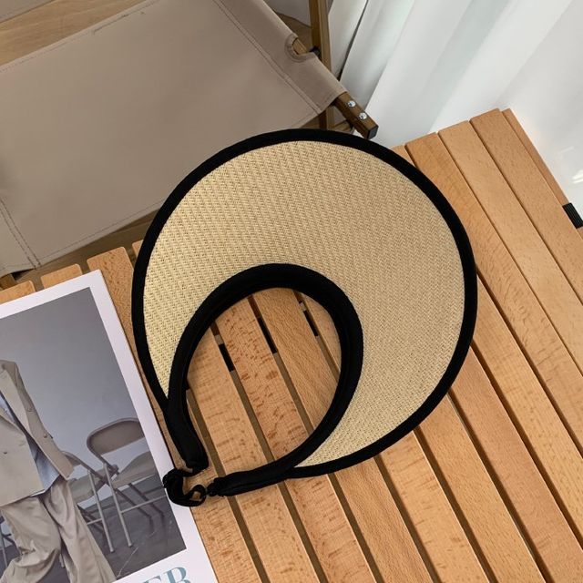 Contrast Visor Trim Sun Straw