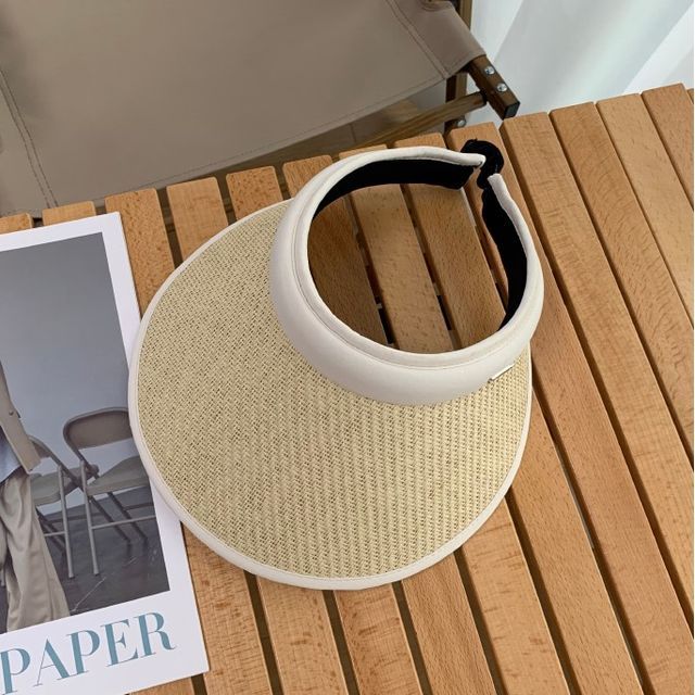 Contrast Visor Trim Sun Straw