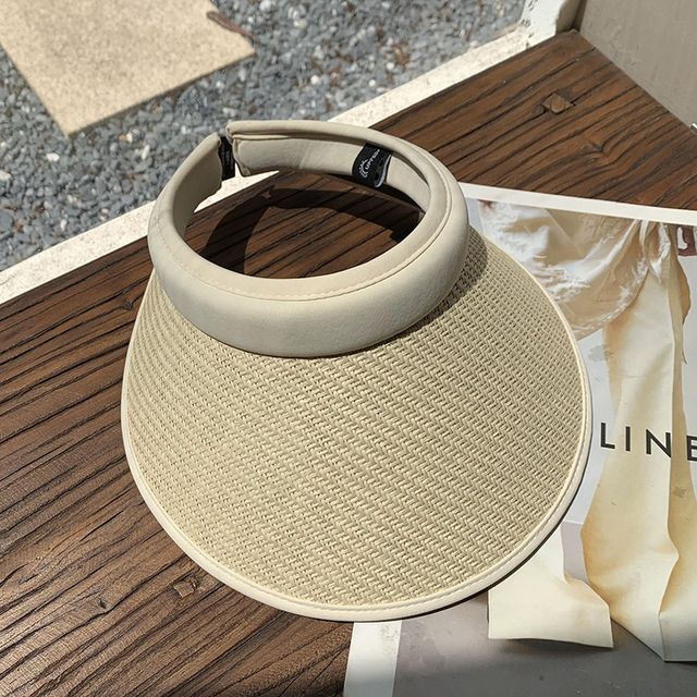 Straw Trim Visor Sun Contrast