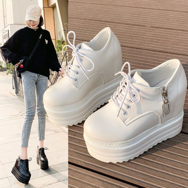 Wedge Lace Hidden Platform Ups