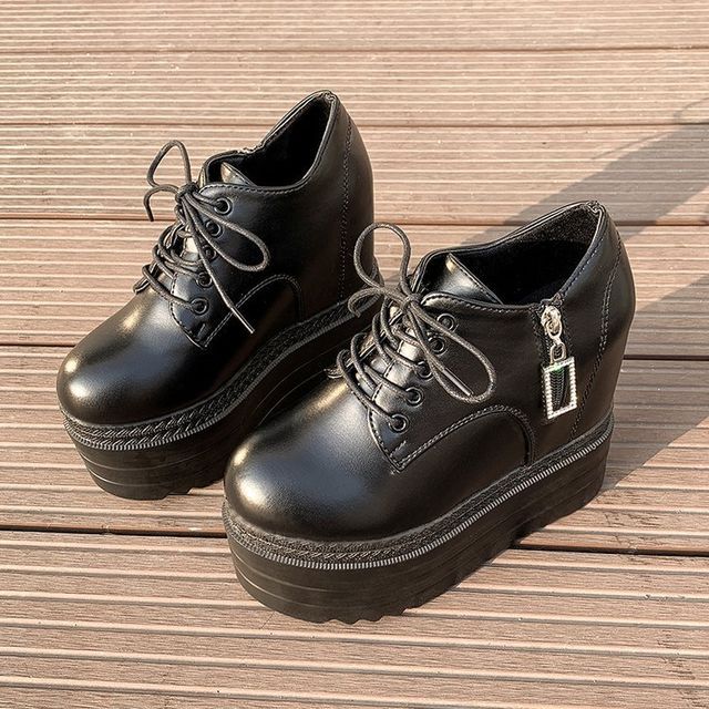 Wedge Lace Hidden Platform Ups