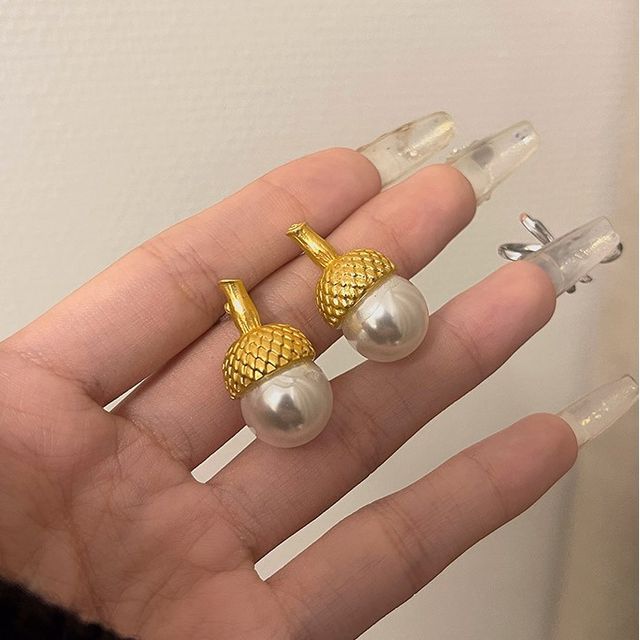 / Faux Earring Dangle Bracelet Necklace Pearl Alloy