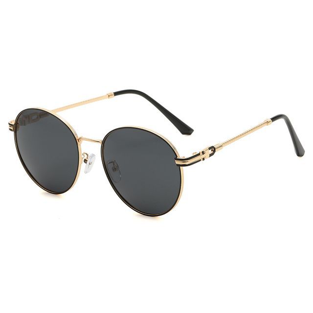 Round Polarized Metal Frame Sunglasses
