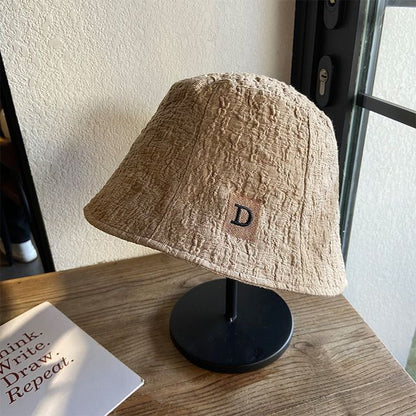 Letter Applique Bucket Hat