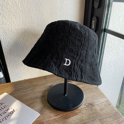 Letter Applique Bucket Hat