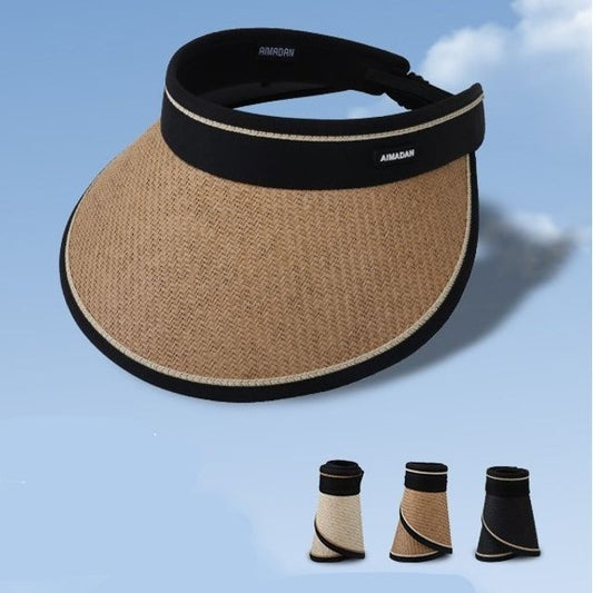 Sun Straw Piped Hat