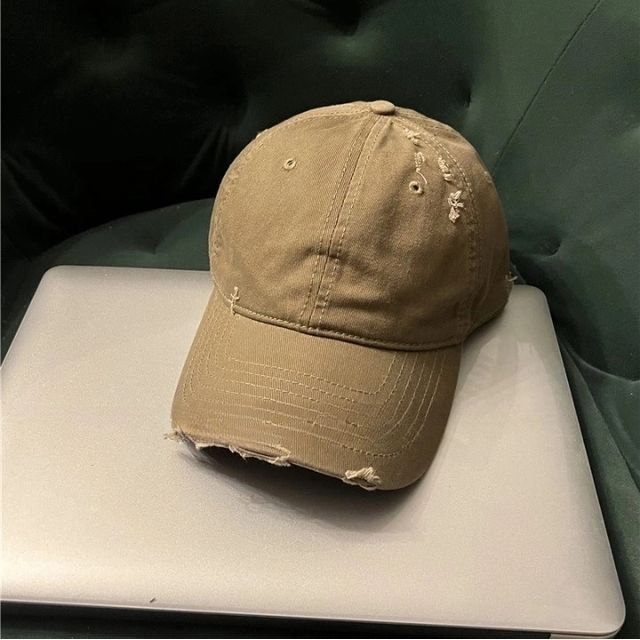 Cap Baseball Distressed Plain