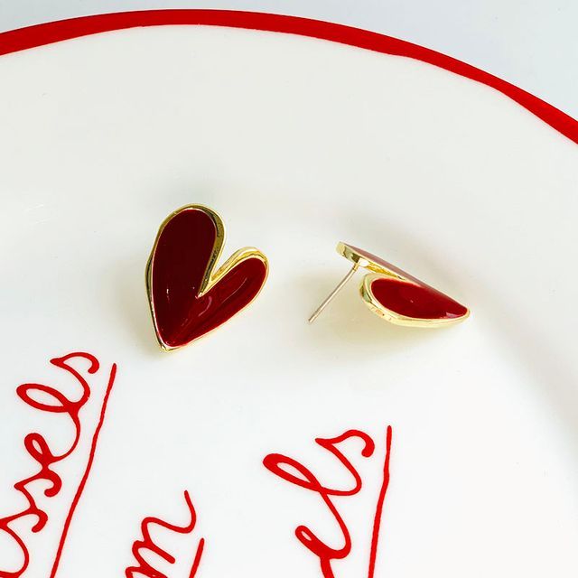 Earring Heart Alloy