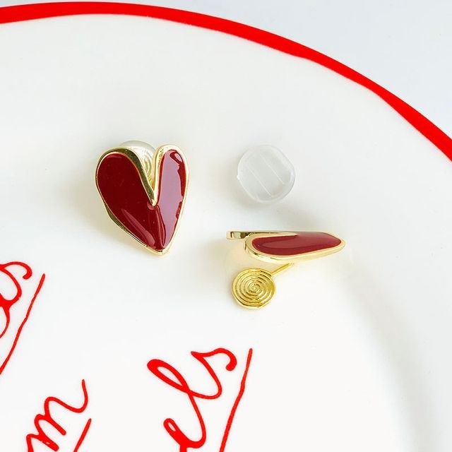 Earring Heart Alloy