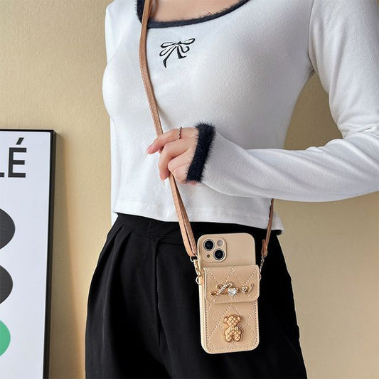 Card Holder Case Bear Phone