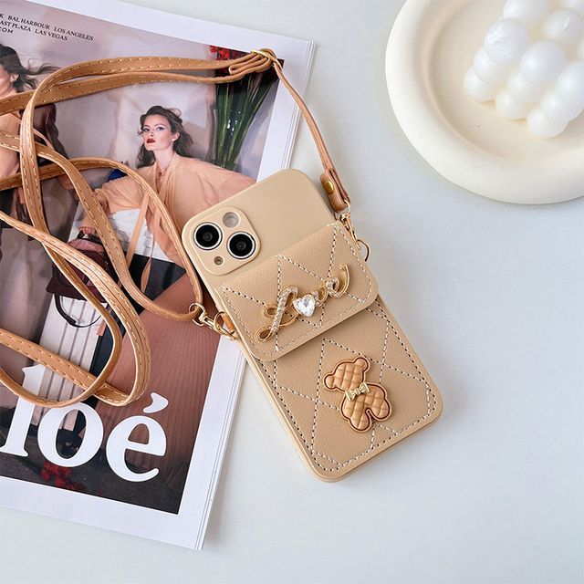 Card Holder Case Bear Phone