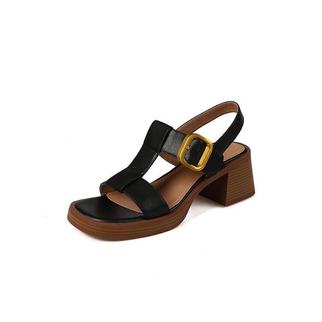 Heel Chunky Slingback Sandals