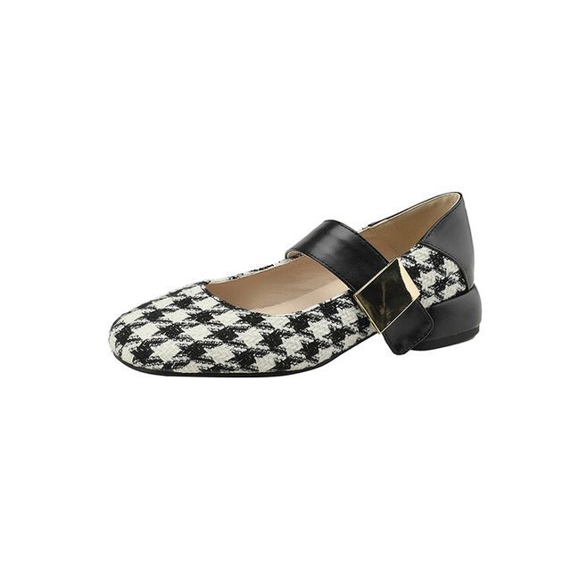 Houndstooth  Mary Jane Shoes