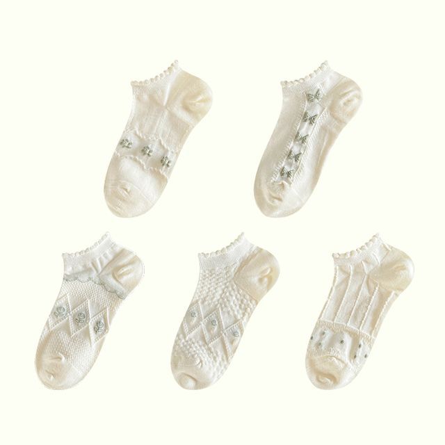 Jacquard Low Cut Socks Set