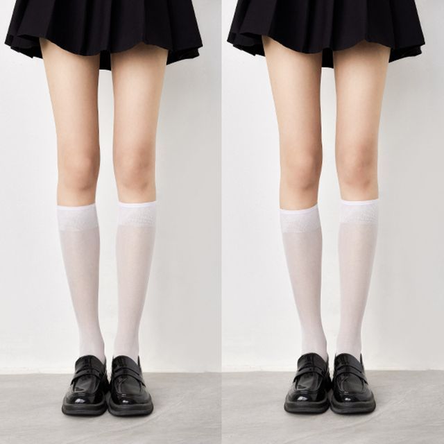 Plain Tall Socks Set