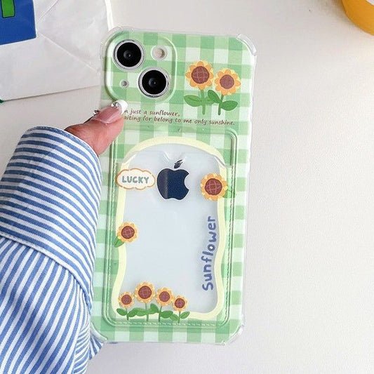 Phone Print Case Card Holder Sunflower