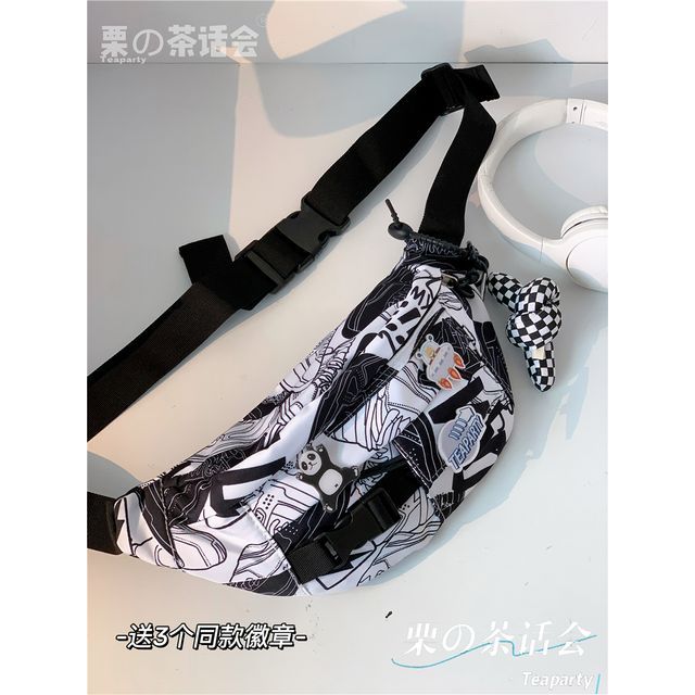 Printed Sling Bag / Bag Charm / Set