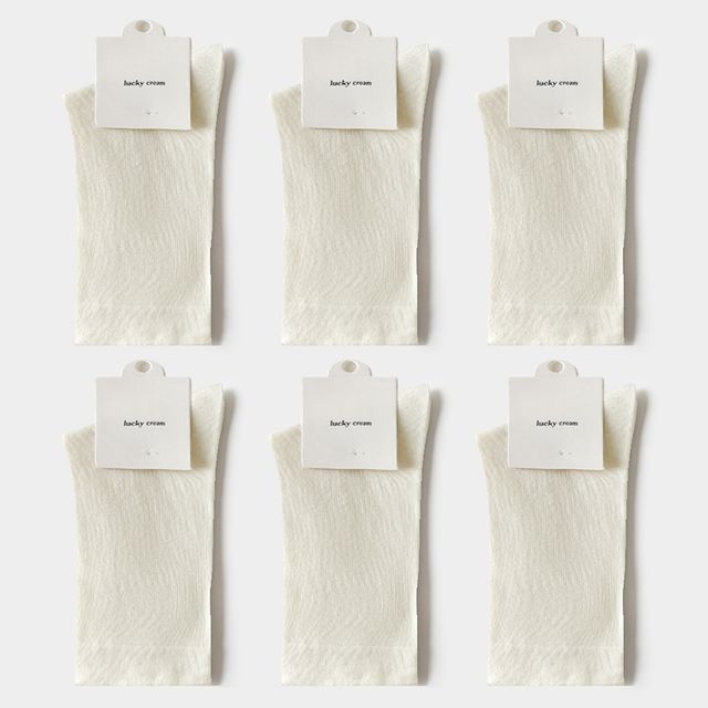 Set of 6: Plain Socks