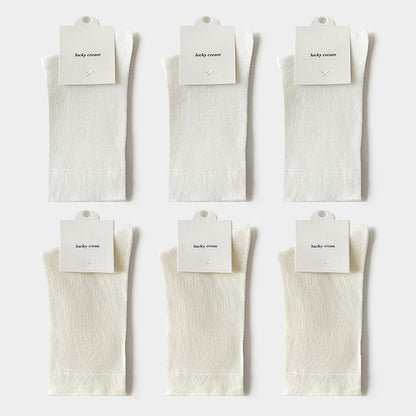 Set of 6: Plain Socks