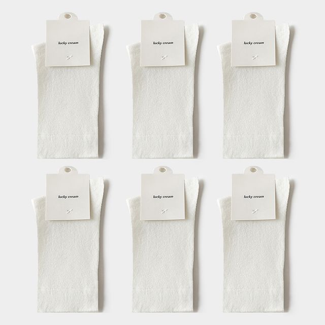 Set of 6: Plain Socks