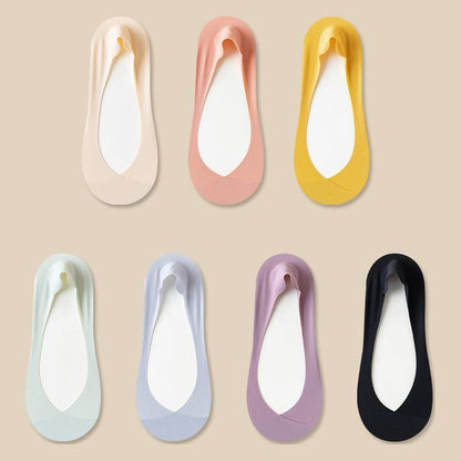 Set of 7: Plain No-Show Socks