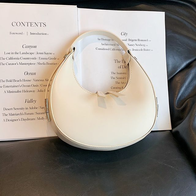 Zip Bag Faux Shoulder Leather