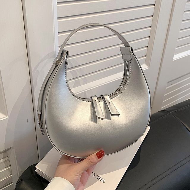 Zip Bag Faux Shoulder Leather