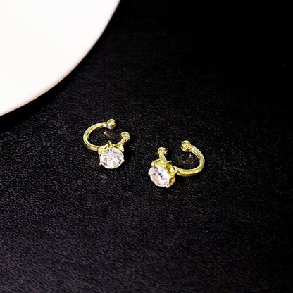 Rhinestone Geometric Alloy Earring