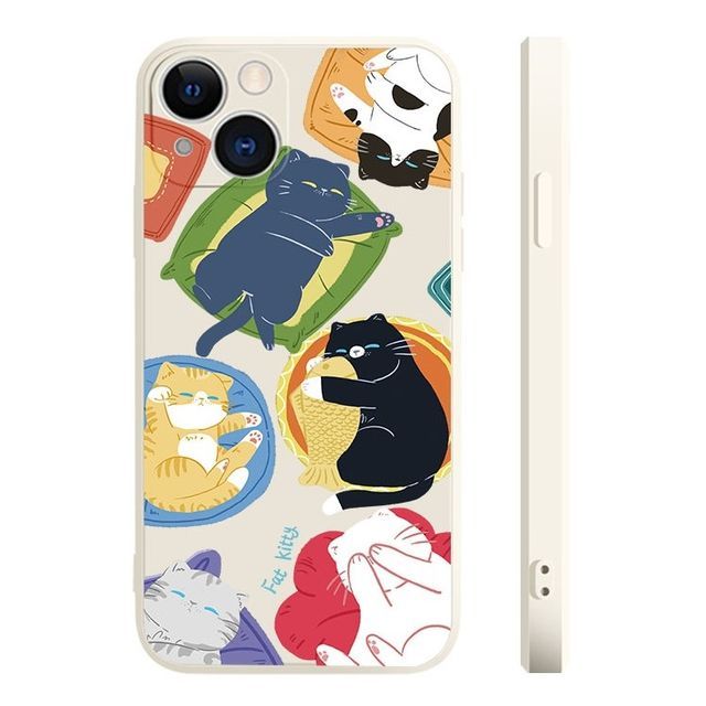 Case Sleeping Cat Print Phone