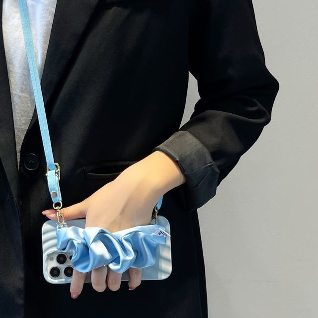 Case Shirred Strap Phone Fabric