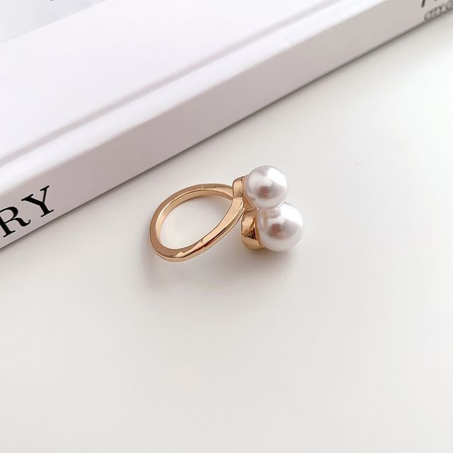 Faux Pearl Alloy Scarf Ring