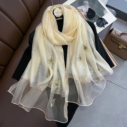 Butterfly Faux Pearl Shawl