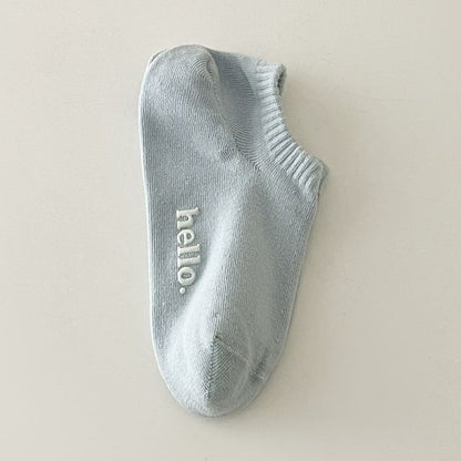 Lettering Low Cut Socks