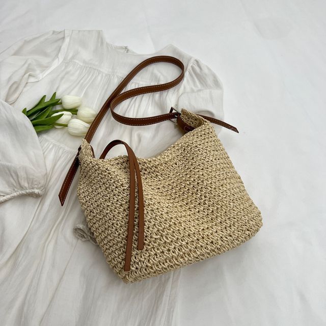 Straw Bucket Bag