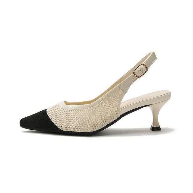 Pointed Slingback Sandals Heel Kitten