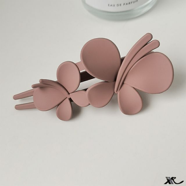 Matte Butterfly Resin Hair Clip