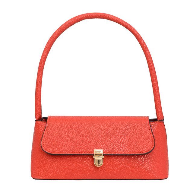 Grained Flap Shoulder Bag