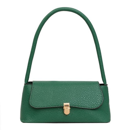 Grained Flap Shoulder Bag