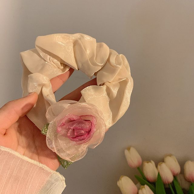 Rose Organza Scrunchie / Hair Clip / Hair Clamp